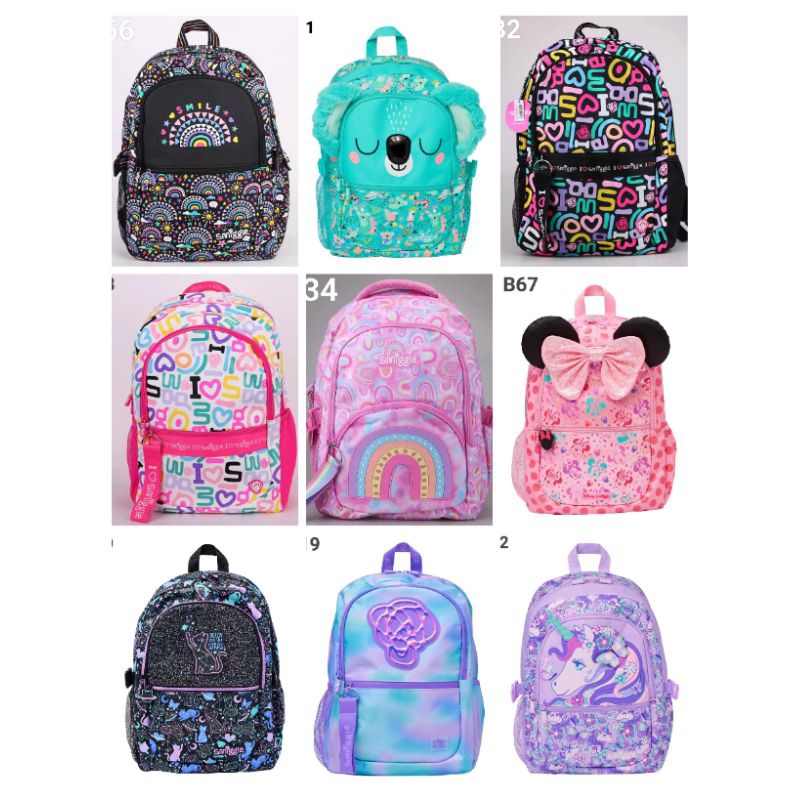 Smiggle Backpack For Elementary School Girls/Boys/Backpack Smiggle For Girls