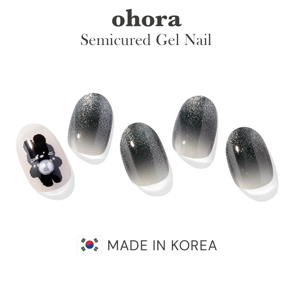 Ohora Black Bunny - เพ้นท์เล็บเจลกึ่งโค้ง