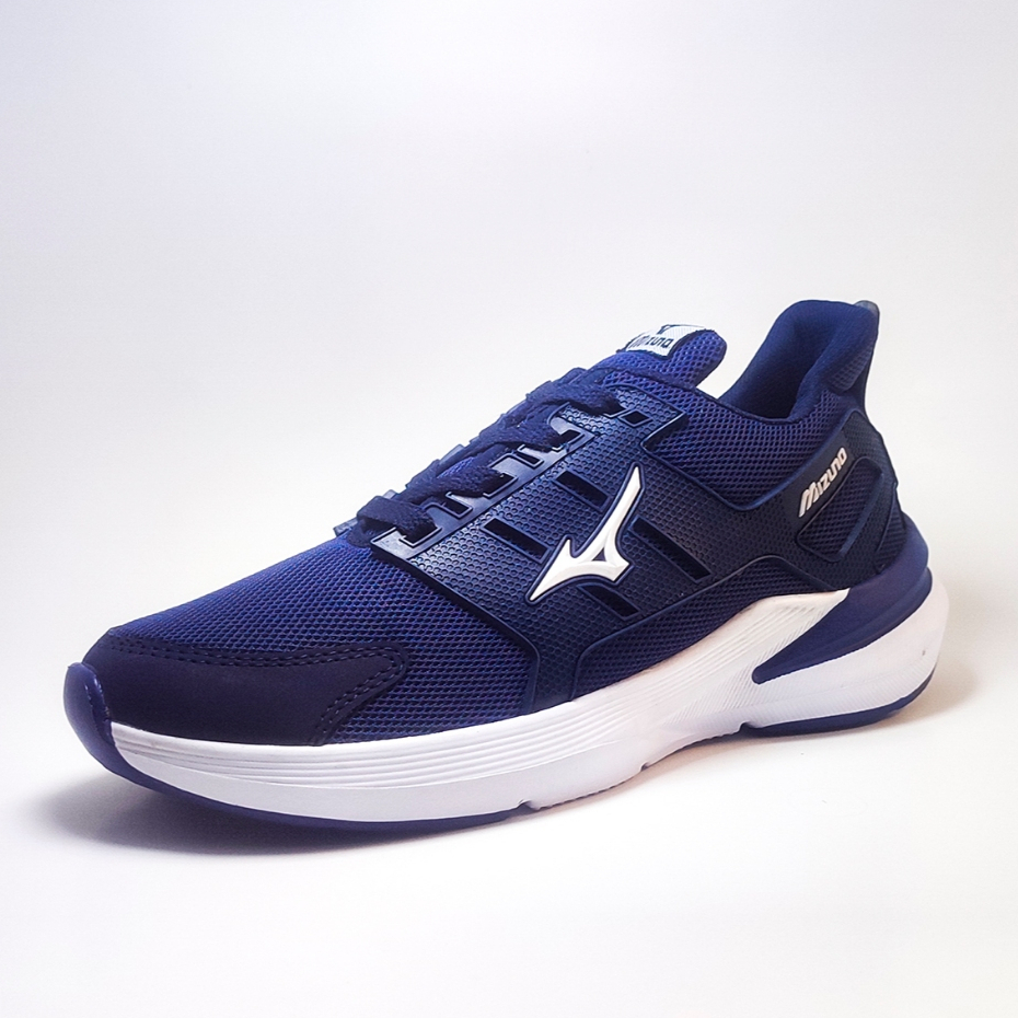 Wtb!!Mizuno Sport Running Shoes Navy Blue Lightweight Shoes เหมาะสําหรับ Jogging/Senam/Volly/badminton/School Men Women
