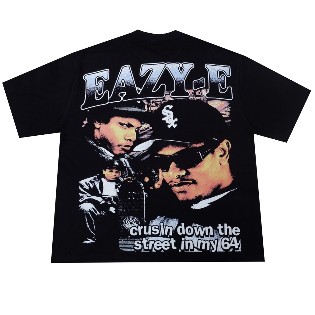 EAZY E MUSIC BAND RAPPER SINGER LEGEND KAOS OVERSIZE TSHIRT COMBED MUSICCATALOG