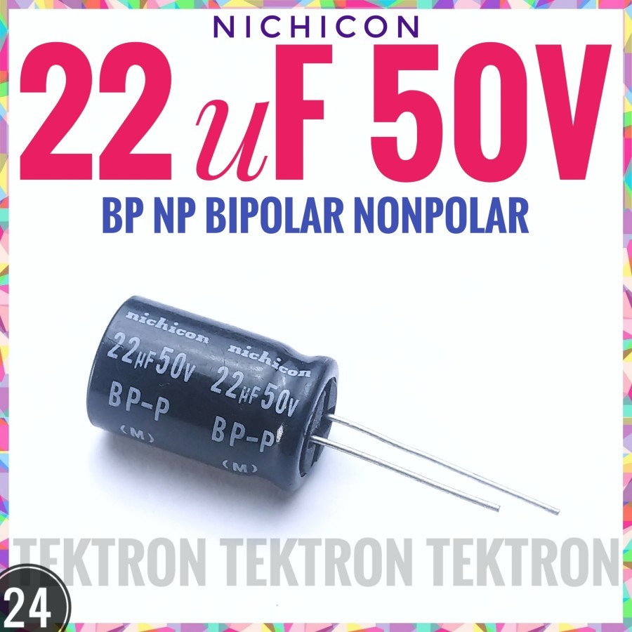 Nichicon 22uF 50V BP NP Bipolar Nonpolar 225 Audiophile Capacitor Elco