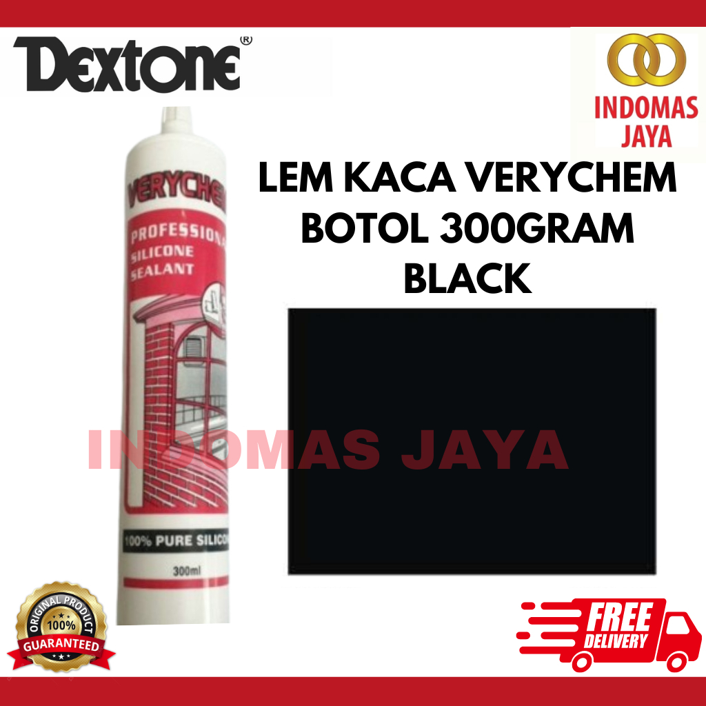 SILICONE GLUE SILICONE SEALANT VERERYCHEM AQUARIUM ขวดแก้ว - สีดํา