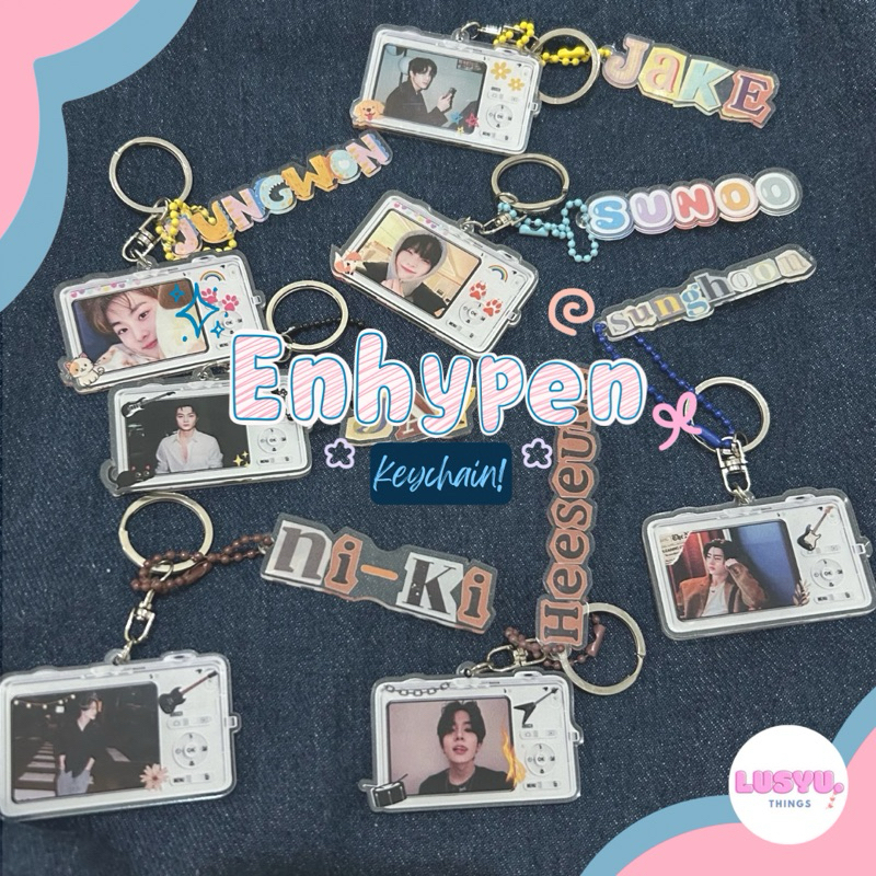 Gantungan พวงกุญแจ ENHYPEN cam heesung sunoo jongwon niki jay sunghoon jake kpop KEYCHAIN