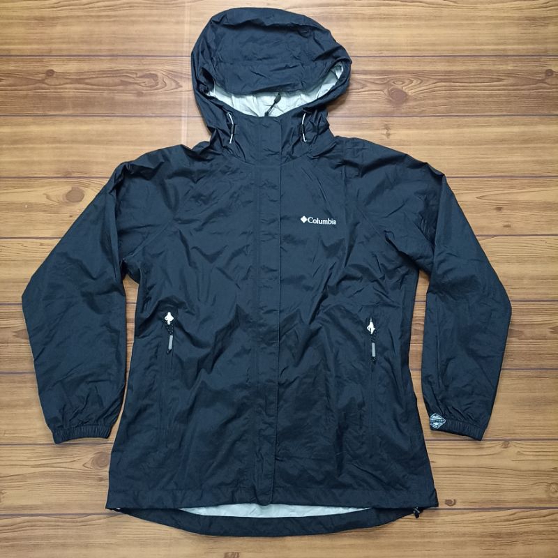 Hitam Outdoor Jacket Columbia Omnitech Second Original Black ไซส์ M