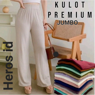 CELANA KULOT PREMIUM JUMBO BIG ZISE RIB KNIT TEBAL