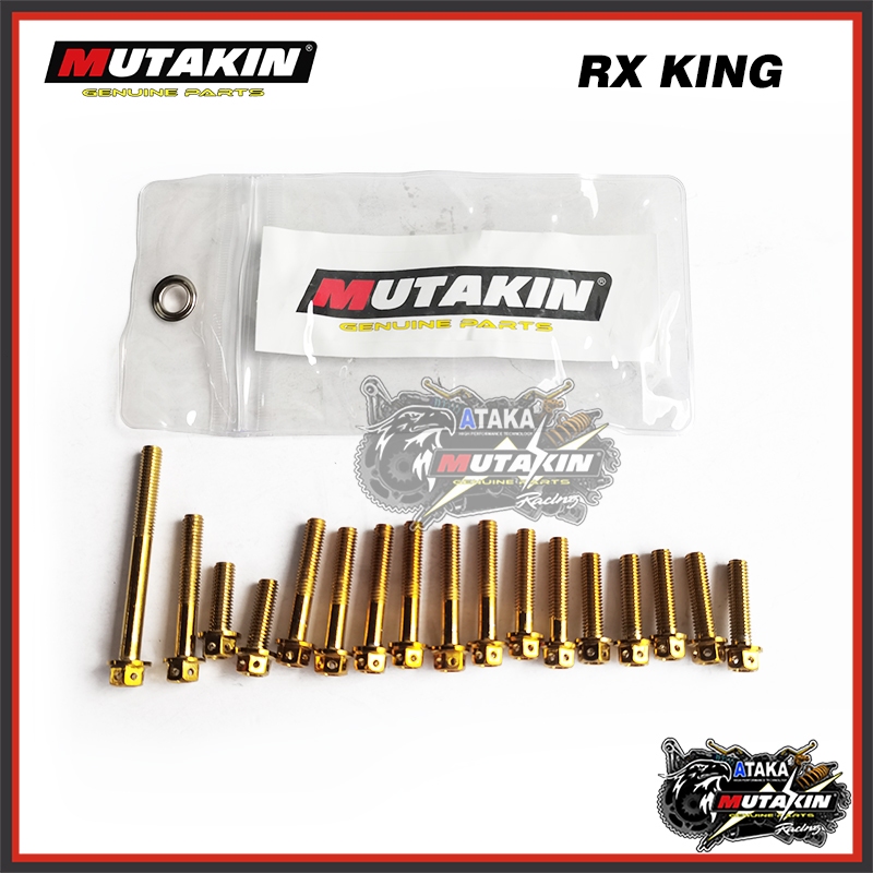 Mesin Mudakin Bolt probolt Engine Block set RX KING Titanium Gold