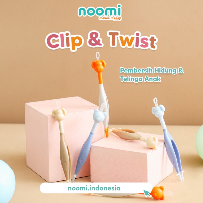 Noomi Clip &amp; Twist Ear Cleaner น ้ ํายาทําความสะอาดจมูกเด ็ ก