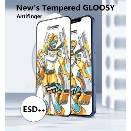 ใหม่ X Tempered ESD++ หุ่นยนต์ป้องกันลายนิ้วมือ "MACHINE" - CLEAR OPPO A58 4g/5g A57 2022 A77s A55 A