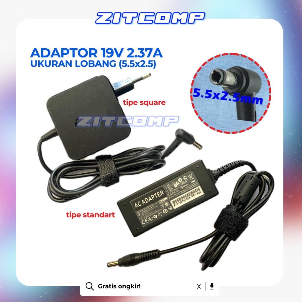 ต้นฉบับ ASUSSS ADAPTER 19V 2.37A (5.5x2.5) X445L X450L X555B X555BA-DS99 X555BA X555BA-DS94 D550CA