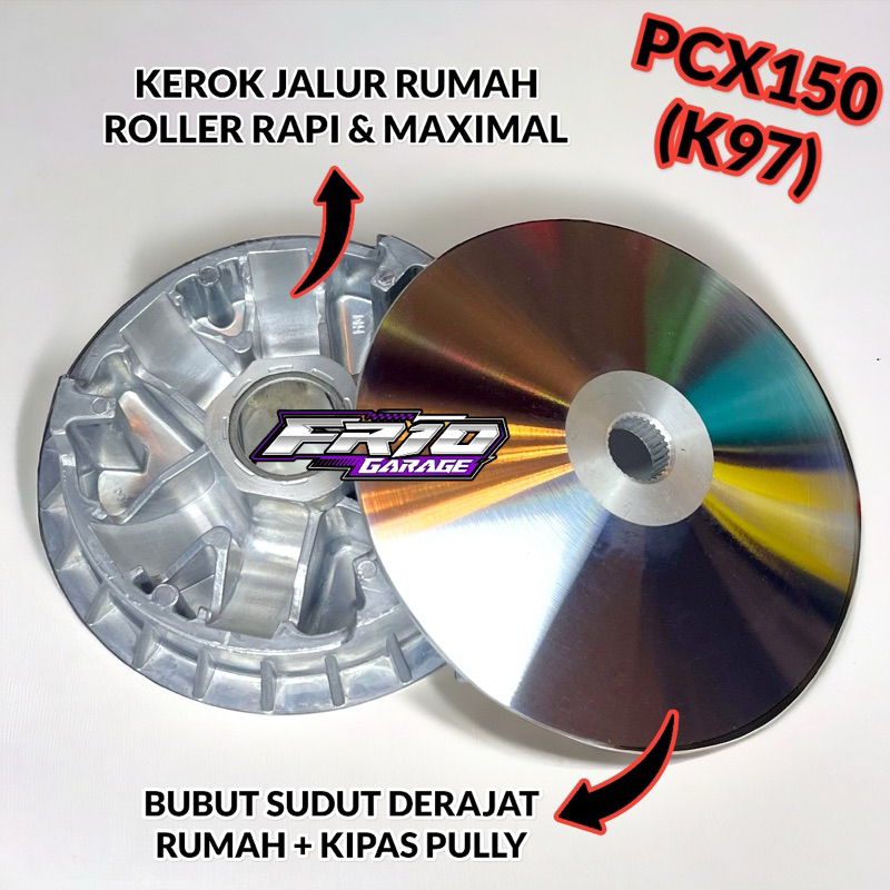 Home Roller Vario Pulley PCX 150 ADV 150 Custom 1 ชุดเครื่องกลึง+ขูดสาย PART ORIGINAL PULI รหัส (K97) PCX 150 Pulley Custom