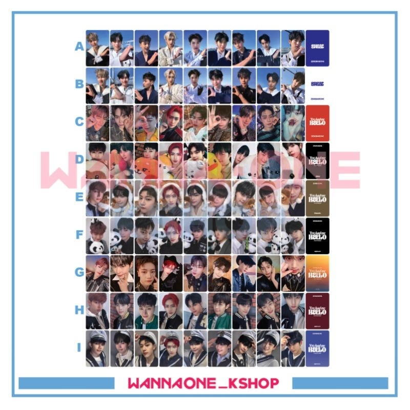 Photocard Zerobaseone SWEAT zb1 ออกอากาศมีอัลบั้มที่สวัสดี