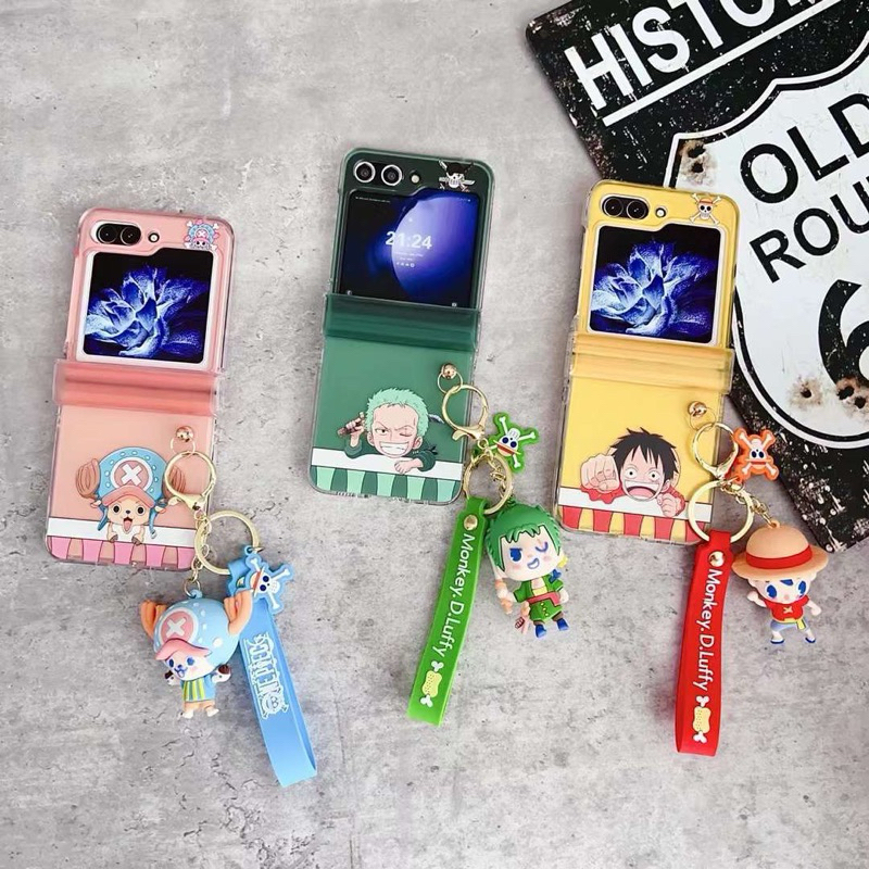 HP GANTUNGAN ใหม่อะนิเมะกรณี Zflip6 Onepiece Zoro ลิง D Luffy Tony Chopper มังงะการ์ตูนญี่ปุ่นโซ่ตุ๊