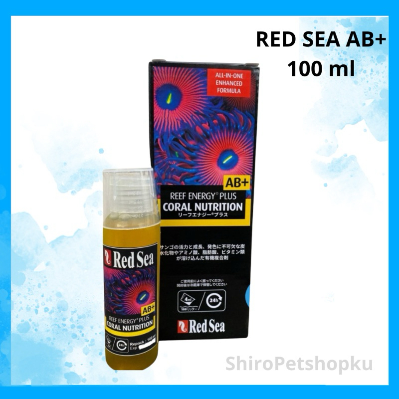 Red Sea AB+ Repack 100 ml Redsea + Dosing Cup Coral Food ประกอบด้วย Amino Red Sea Reef Energy Plus