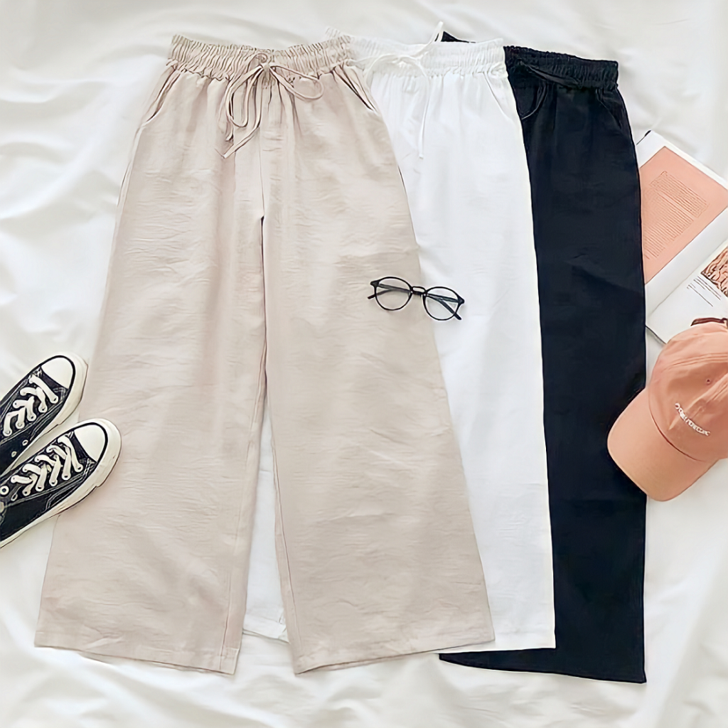 Sasi Moslem - Yuna Pants Premium Pleated Material/Latest Women 's Pants 2024/contemporary Women 's P