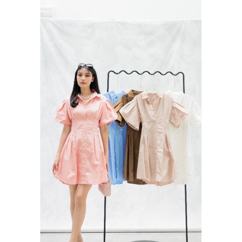 Katun Cotton candy Faline Women 's Cotton Midi Dress/Women 's korean Dress/Modern Women 's Cotton Dr