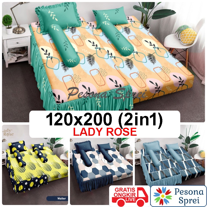2in1 LADY ROSE BED SHEET / SORONG LADY ROSE BED SHEET / LADY ROSE SINGLE BED SHEET SORONG 2 iN 1