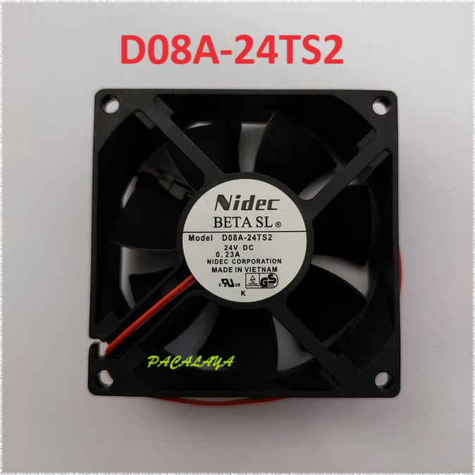 Nidec D08A-24TS2 01 24V 0.23A 2 สายพัดลมระบายความร้อนเดิม