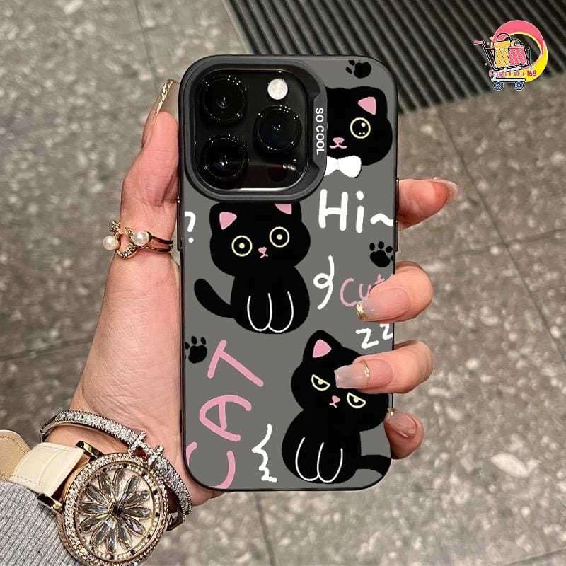 SS899 PREMIUM MATTE HARD CASING HP BLACK CAT COMPATIBLE สําหรับ XIAOMI REDMI A5 14T PRO 14C A3 A1 A2