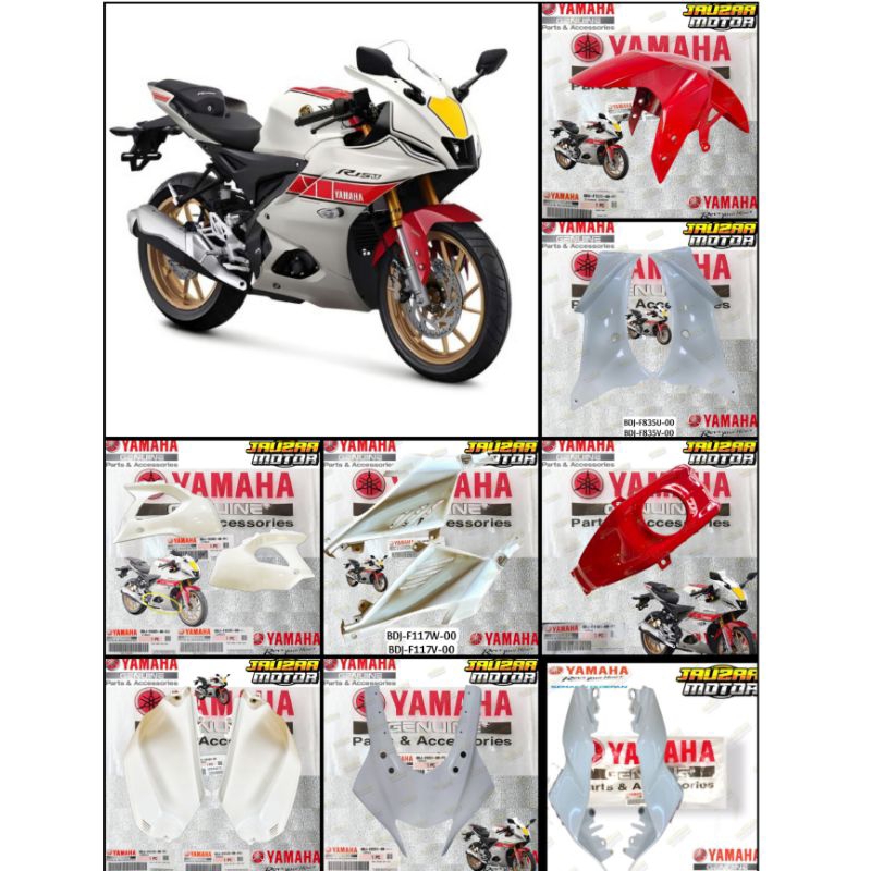 ต้นฉบับ YAMAHA R15 M R15 V4 WHITE SMOOTH BODY COVER