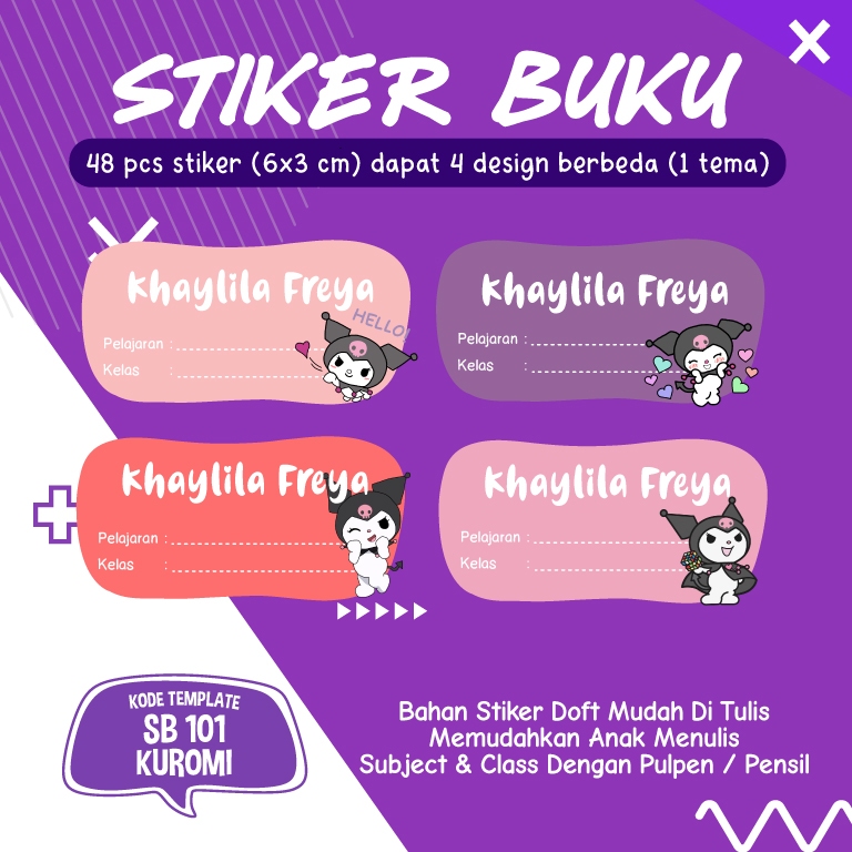 BOOK LABEL STICKERS (ตอนที่ 3 = SB 101 - SB 150) / BOOK LABELS / NAME STICKERS / TEXTBOOK LABEL STIC