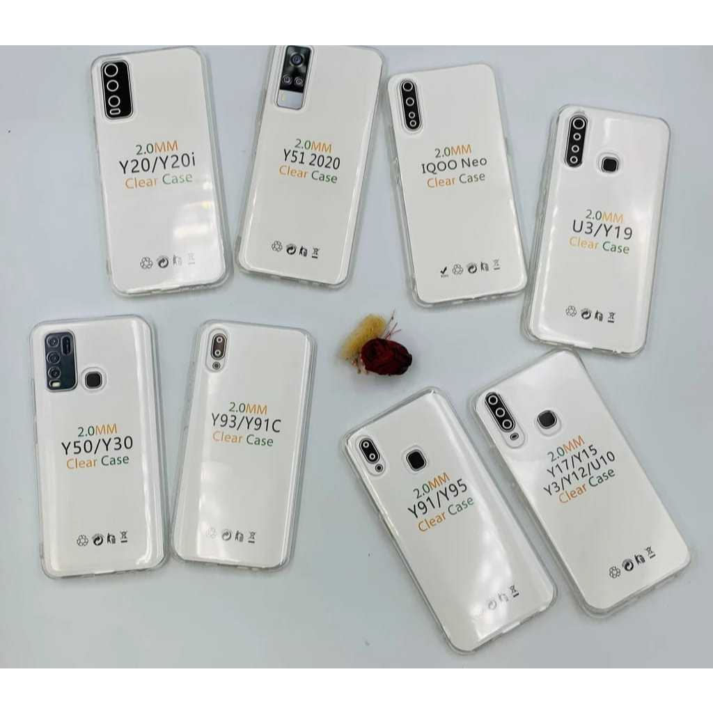 CLEAR CASE SILICONE 2.0MM THICK VIVO Y04 Y29S V30E Y19S Y28 Y18 Y38 Y03 V30 V30 PRO V29E Y17S V29 V2