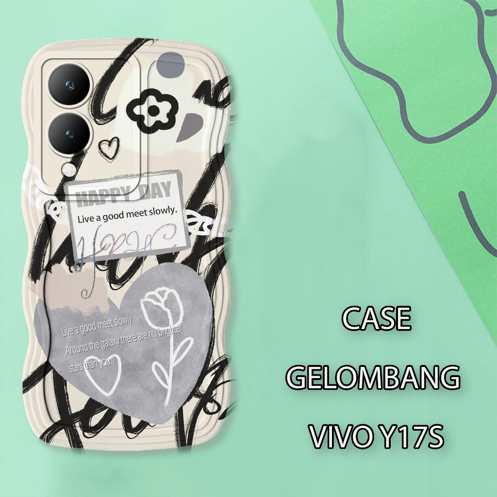 Soft Case WAVE Hp VIIVO Y17S - Pro Camera Case - Fashion Case Aesthetic Motif - เคสโทรศัพท์มือถือ & 