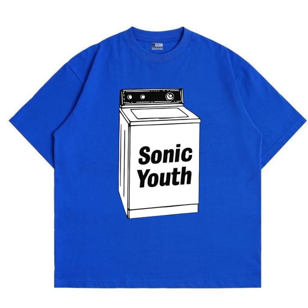 Metaphor Tshirt SONIC YOUTH Vintage แขนสั้นสีฟ้า Unisex distro เสื้อยืด