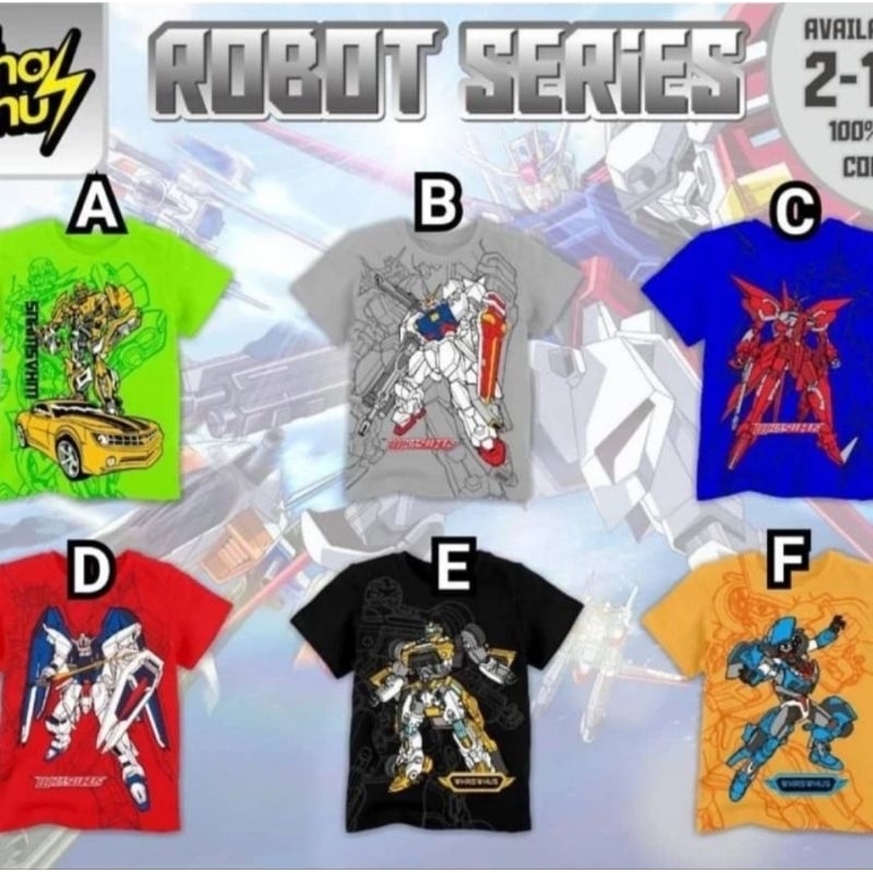 เสื้อยืดเด็ก Robot Series By Whazwhuz Size 2-10