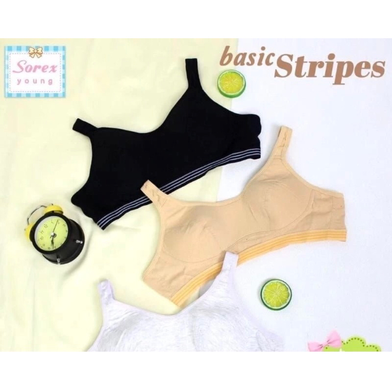 SOREX Y3324 | Sorex Art Y 3324 Step 3 เสื้อชั้นในนักเรียนลายทาง (1 ชิ้น)