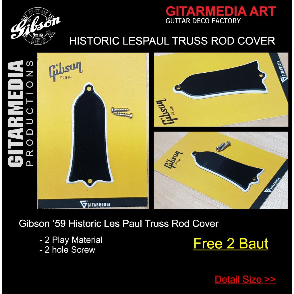 Truss ROD COVER GIBSON LES PAUL SISTORRIC_GIBSON 59 SISTORRIC LES PAUL TRUSS ROD COVER_HISTRIC TRUSS