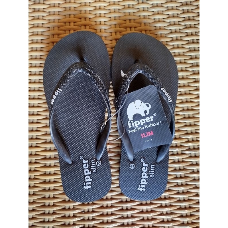 Fipper Slim Black / Womens Black Fipper Flip-flops