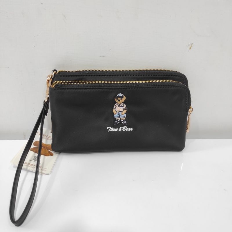 Ttwn BEAR ORIGINAL TT2496 Wallet POUCH BLACK - กระเป๋าสตางค์รุ่นล่าสุด - TTWN