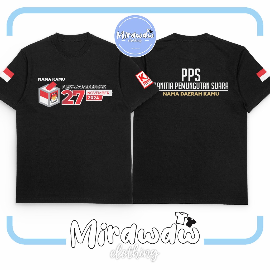 SIMULTANEOUS ELECTION เสื้อยืด 27 NOVEMBER 2024 PPS ฟรี Voting Committee ชื่อและชื่อภูมิภาค Distro เ