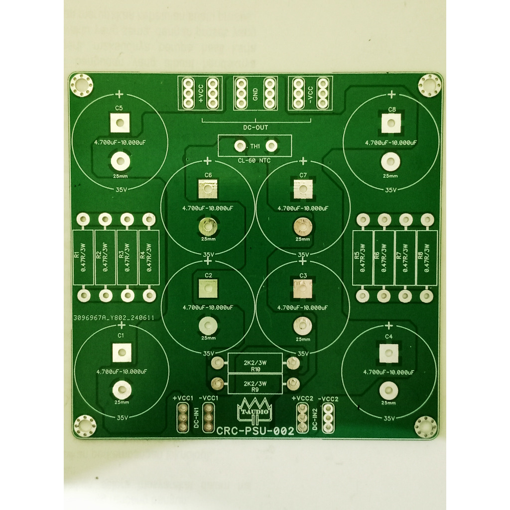 T-Audio PCB CRC-PSU-002 PSU แหล่งจ่ายไฟสําหรับ Aleph Mini และ Gainclone LM1875 LM1876 LM388 LM3875 T