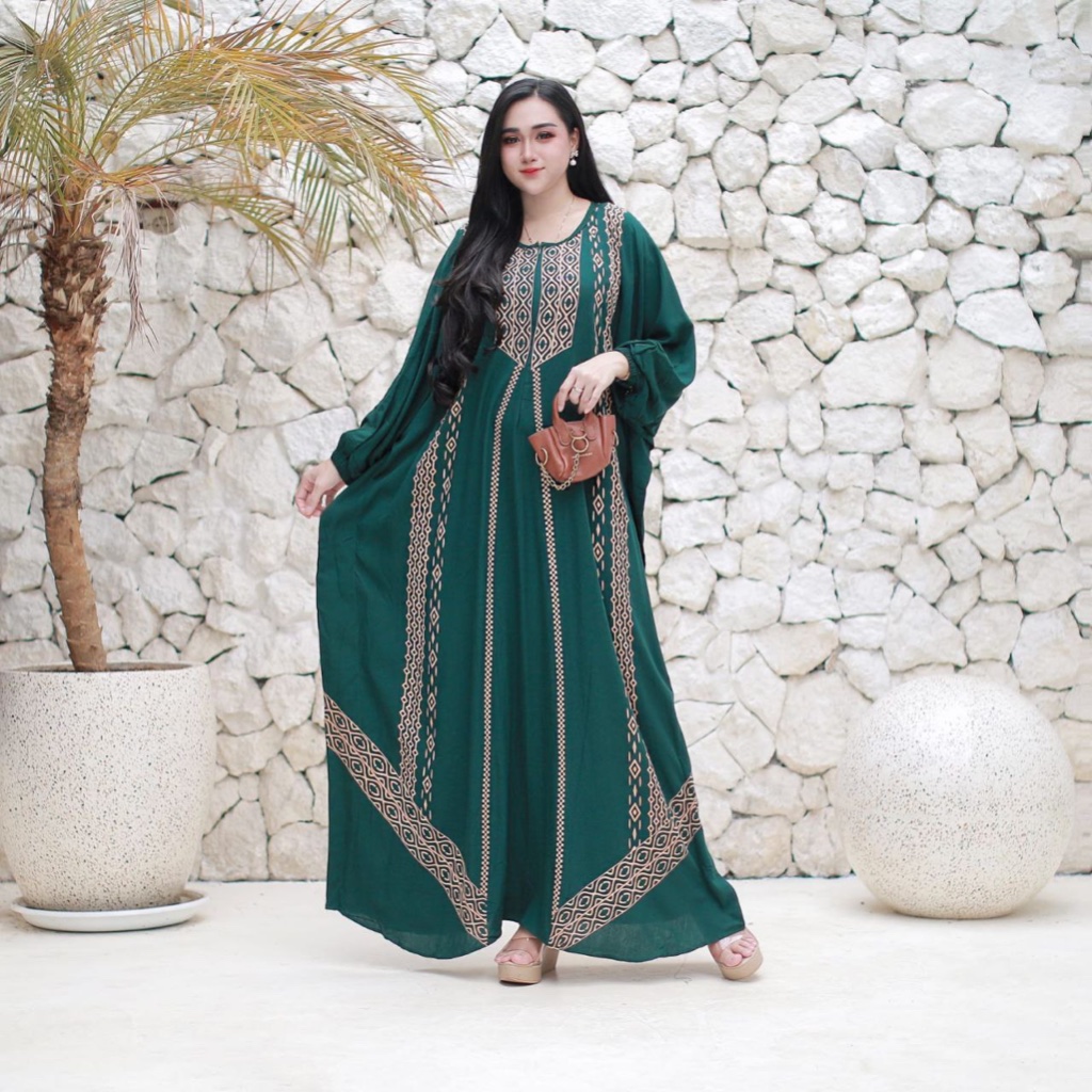 Kaftan Hajar by Batik AW Kaftan Rayon Premium หนา Jumbo Motif Sultan Busui Elegant Luxury Party Dress