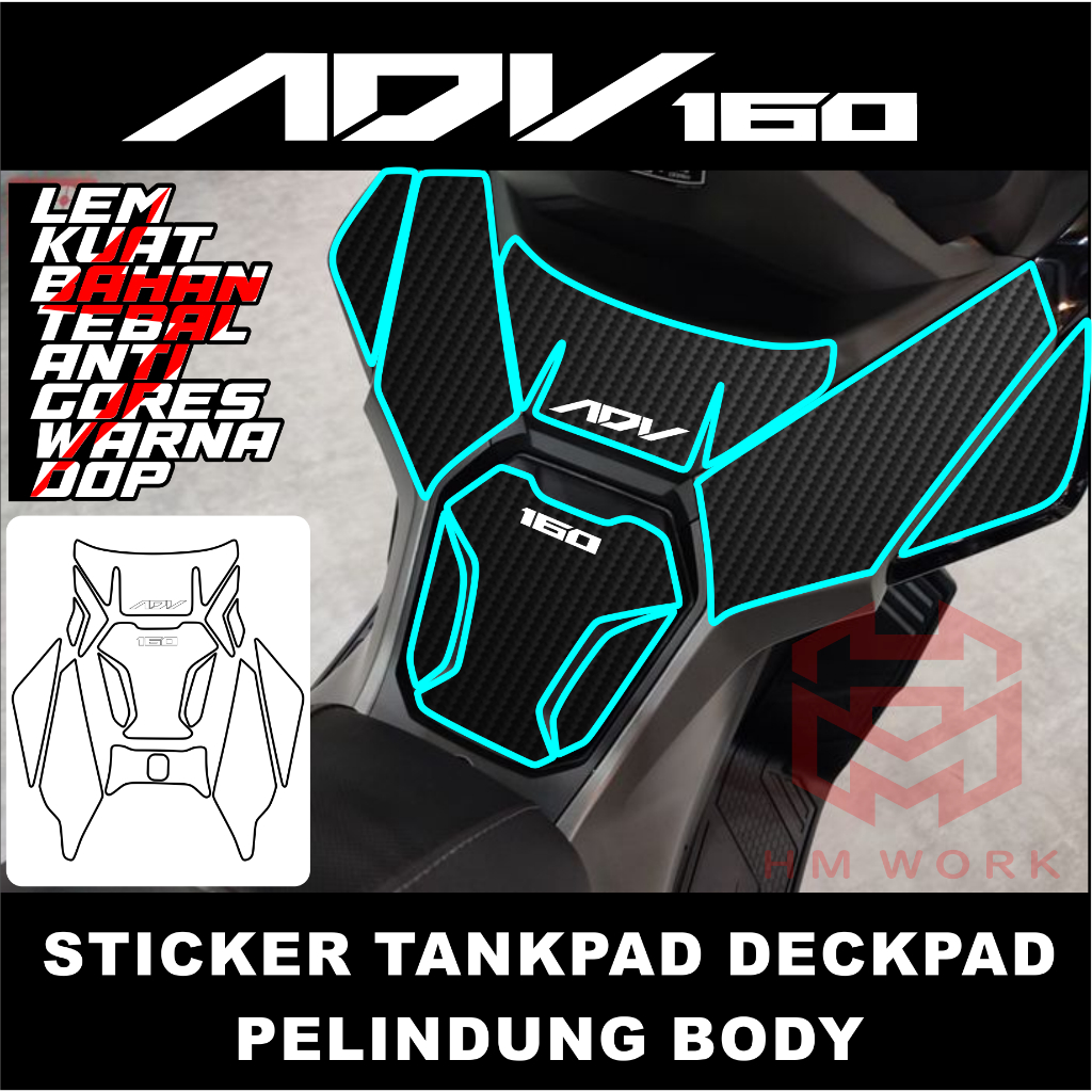 สติ๊กเกอร์ HONDA ADV 160 DECKPAD TANKPAD