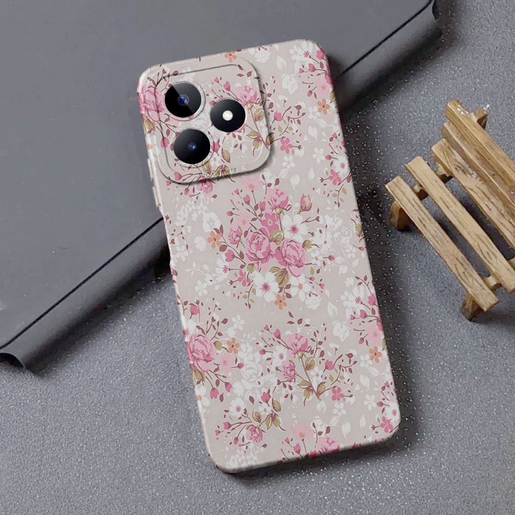 Softcase Casing Hp Realme C63 BUNGA - STRETWER OFFICIAL - BG6
