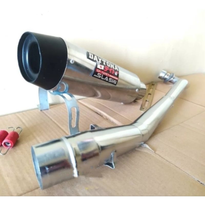 ท่อไอเสีย Daytona racing รถมอเตอร์ไซด์ทุกชนิด.supra/Supra X 125/grand/karisma/blade/Shogun/Vega/C70 ฯลฯ