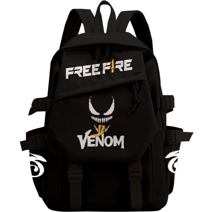 Freefire Venom กระเป๋าเป้เด็ก Glass School Backpack Character Elementary School\Junior High School\ก