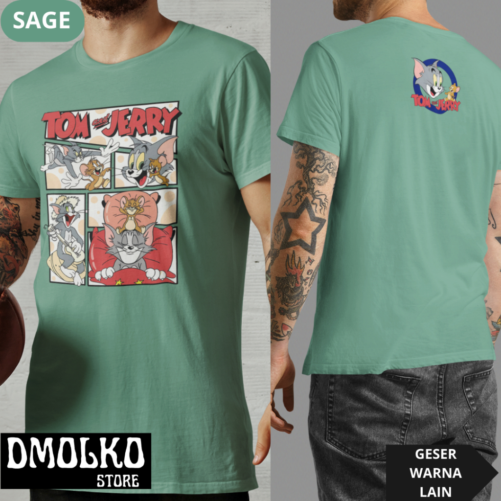 KATUN T0M 4ND J3RRY 2 เสื้อยืดการ์ตูนสําหรับเด็กและผู้ใหญ่ | เสื้อผ้าน่ารัก Unisex ผ้าฝ้ายหวี 24s พร