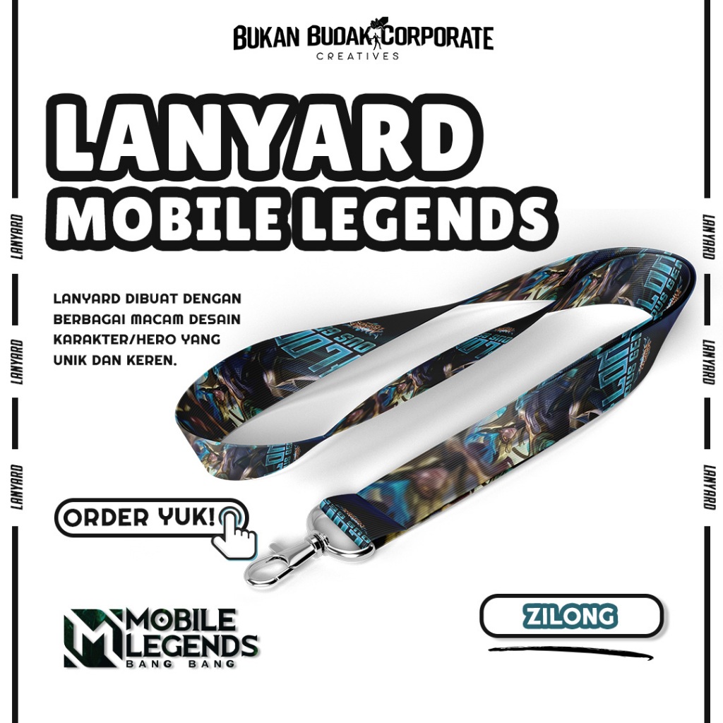 LANYARD ZILONG HERO MLBB I HERO MLBB I LANYARD GAMING I ZILONG MLBB