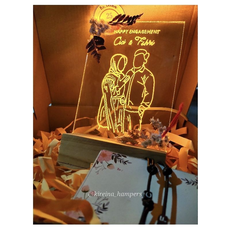 WEDDING GIFT/WEDDING GIFT/ACRYLIC LAMP GIFT/LED ACRYLIC LETTERING GIFT/BIRTHDAY HAMPERS/CURRENT HAMP