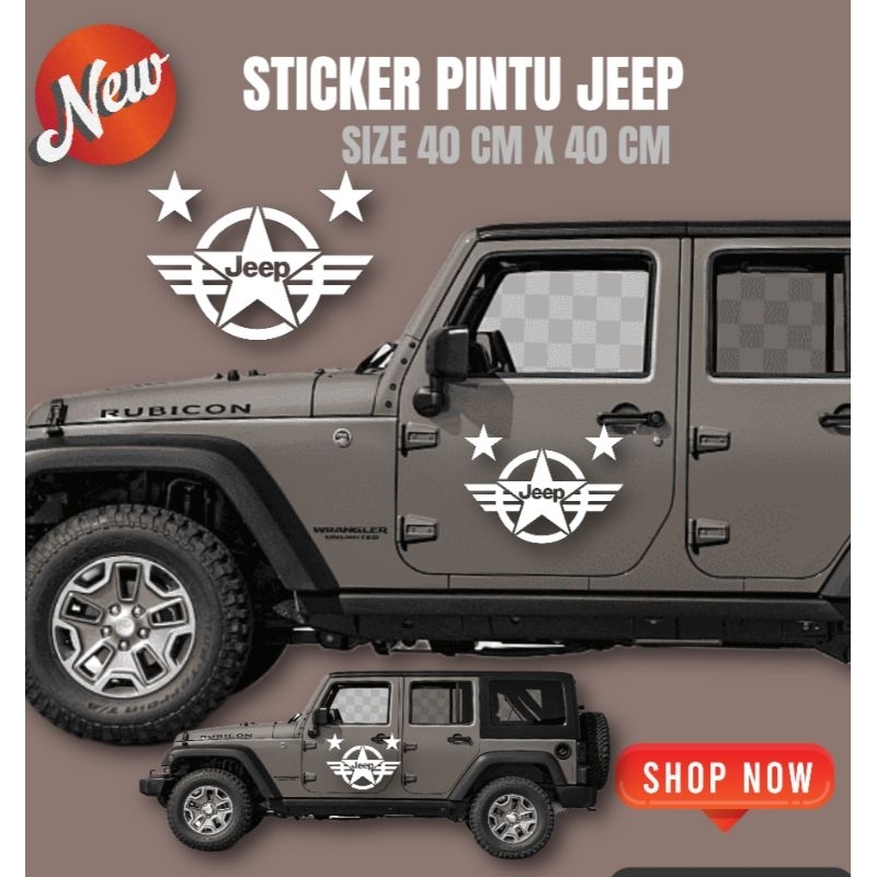 สติ๊กเกอร์ติดประตูรถ Jeep Jeep Jeep สติ๊กเกอร์ Jeep Star