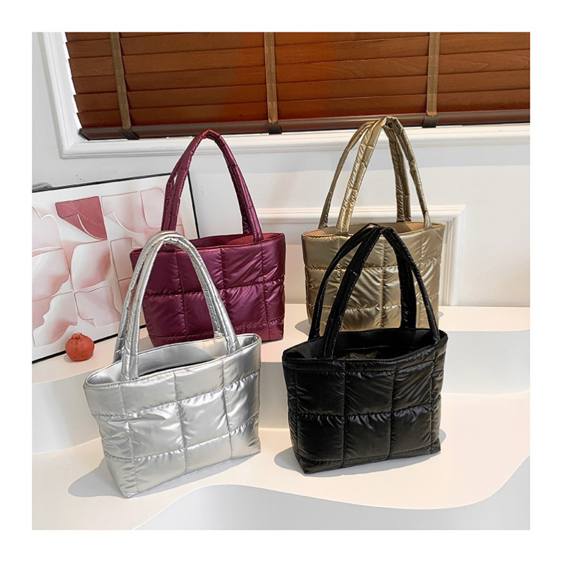 PUFFY IMPORTED KOREAN TOTE BAG/ PUFFY ZIPPER SHOULDER BAG