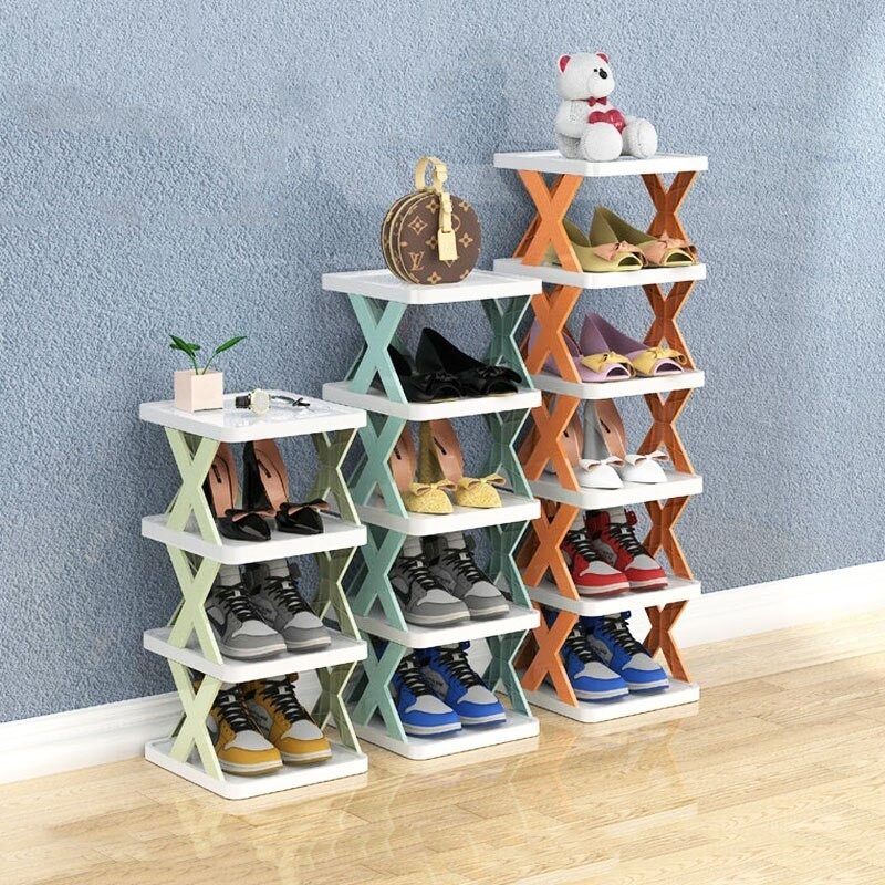ZIG ZAG SHOE RACK MULTIFUNCTIONAL SHOE RACK รองเท้าแตะกระเป๋า RACK 4T ZIGZAG TIER SHOE RACK