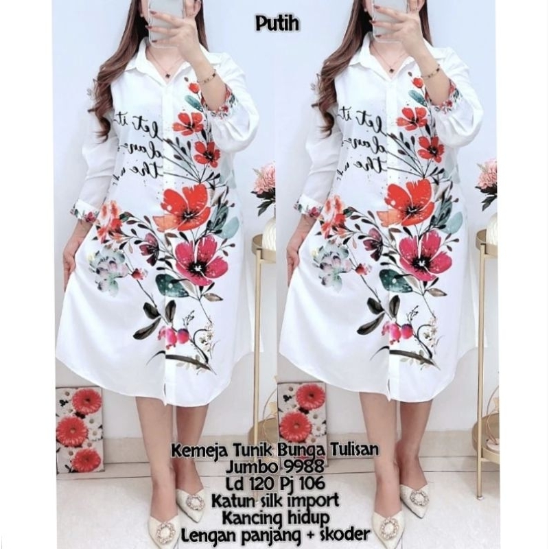 JUMBO 9988 ดอกไม้พรีเมี่ยม TUNIC