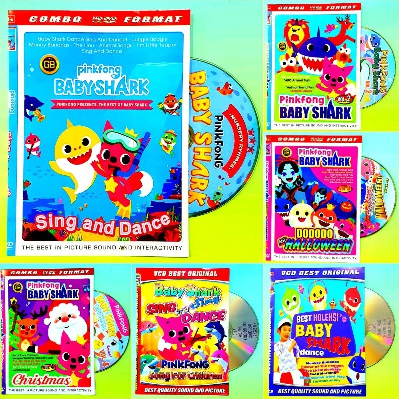 BABY SHARK PINK FONG SONGS DVD CASSETTE - BABY SHARK SONGS - BABY SHARK DVD CASSETTE - SMALL CHILDRE