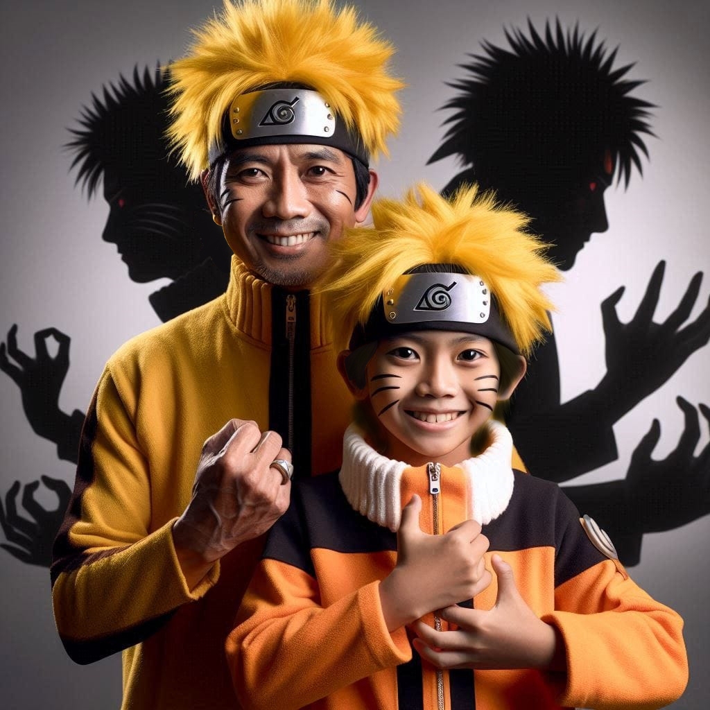 Original เด็ก Hokage Naruto คอสเพลย์เครื่องแต่งกายแถบคาดศีรษะ Shippuden Action Figure ผมปลอม