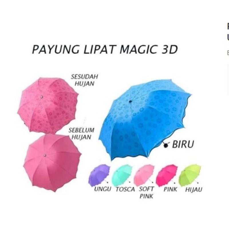 3D MAGIC UMBRELLA UMBRELLA {BUBBLE FREE}