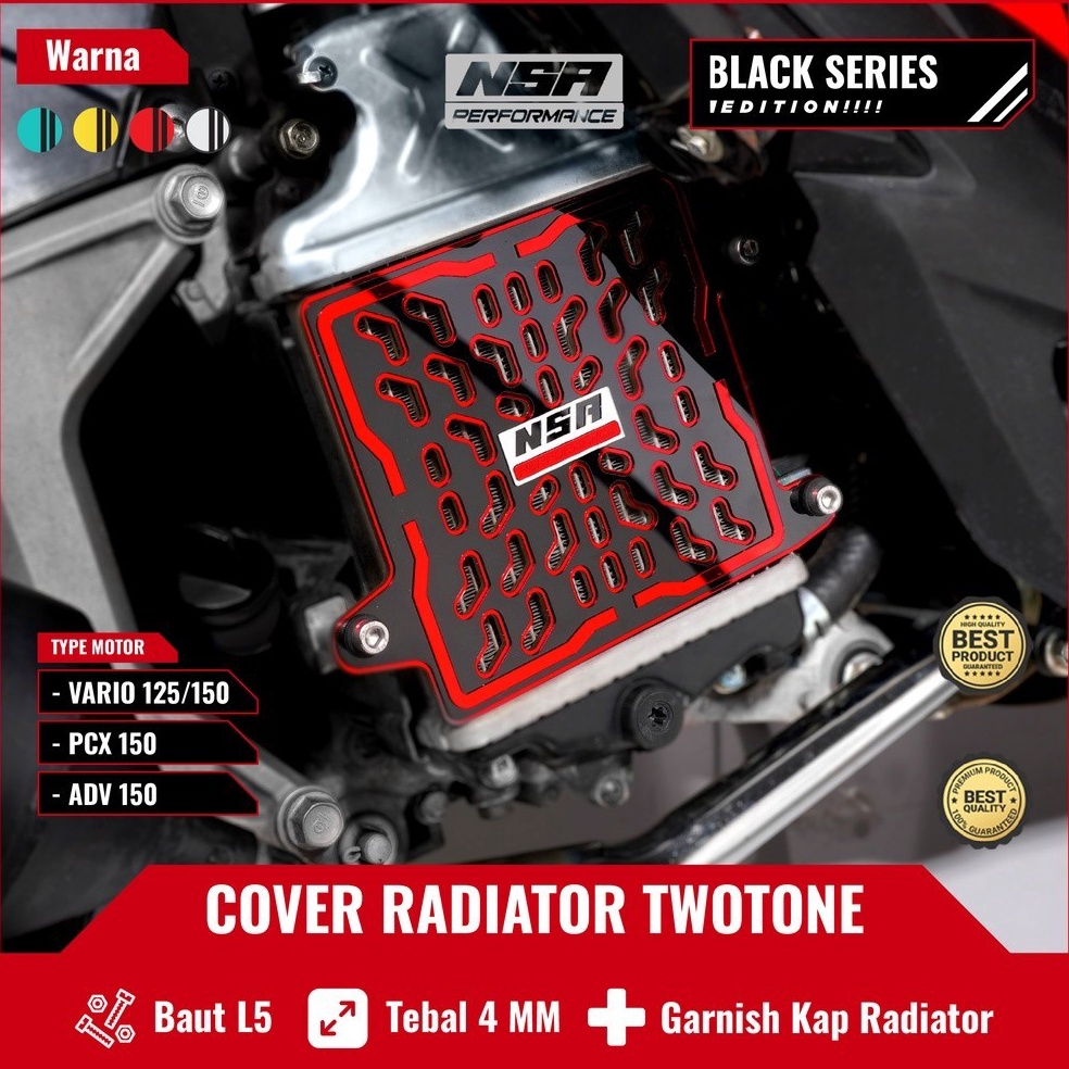 สินค้าที่เลือก NSA VER หม้อน้ํา TWO TONE Black Series VARIO PCX NMAX AEROX ADV LEXI STYLO Yamaha Hon